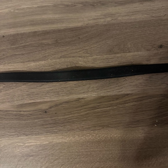 Vintage Versace Black Leather Belt with Silver Buckle (circa 2000) main image 6